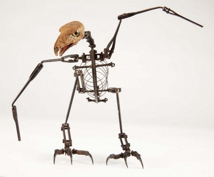 A stop-motion armature for one of the giant eagles