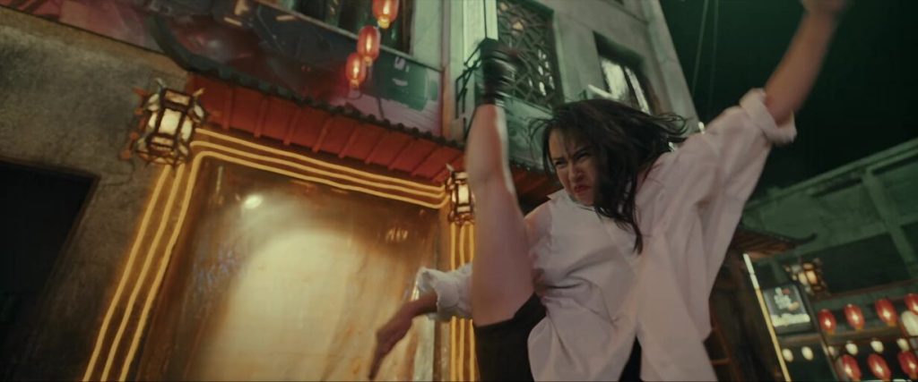 You also don't want this woman to smash you on top of your head with her boot