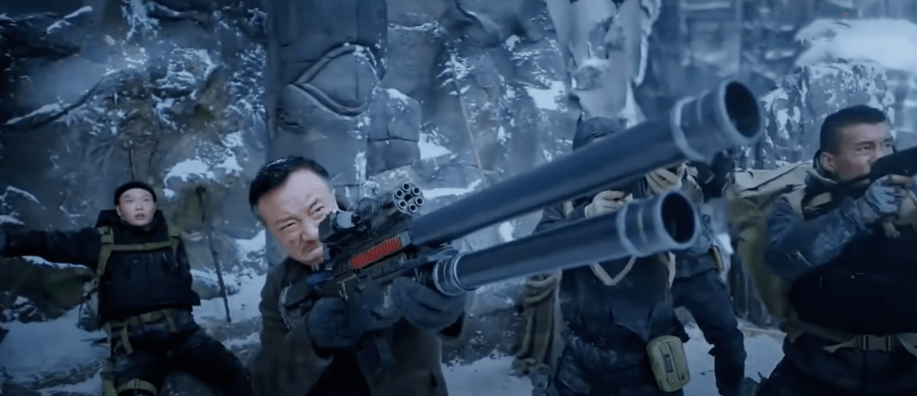 Mr Henry with his big gun that fires electro-bullets