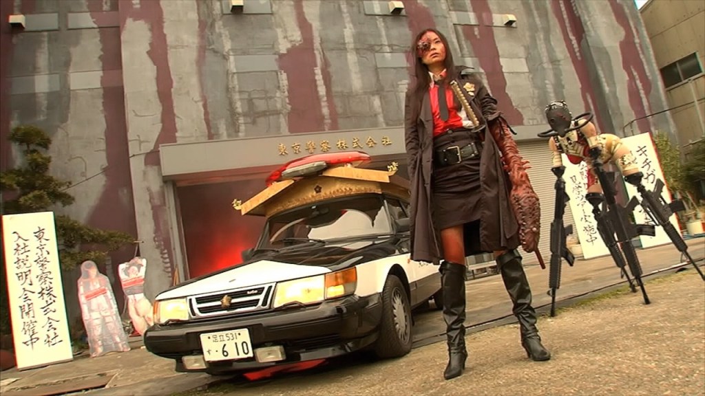 At the end of the movie we see that the amputee gimp woman has teamed-up with Rukka: and now her stumps are fitted with guns!