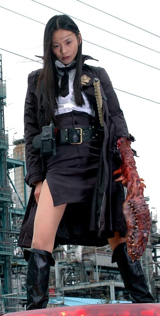 Ruka's left hand becomes a monstrous mouth