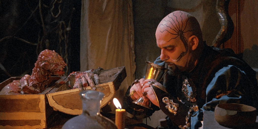 
The slimy puppet critter has severed hand for lunch!