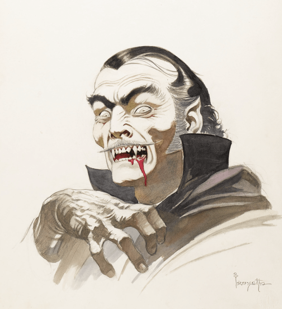 Count Dracula concept - mixed-media on paper