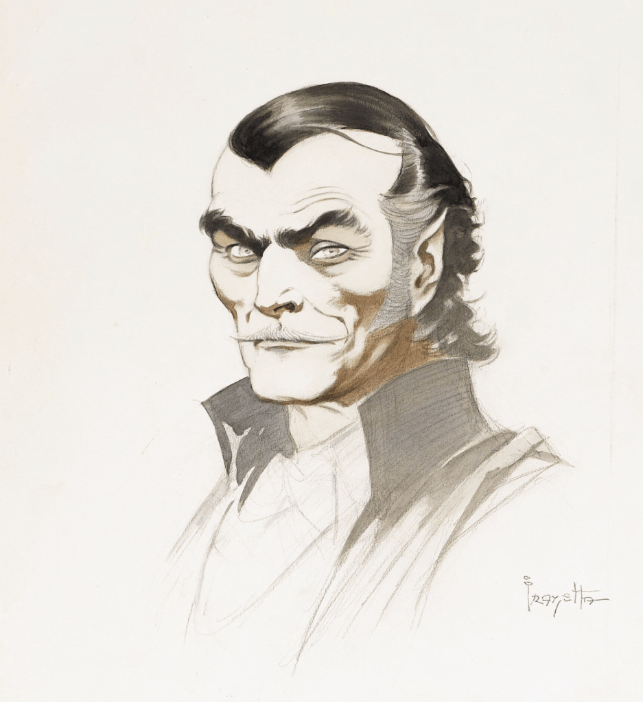 Count Dracula concept art - mixed-media on paper