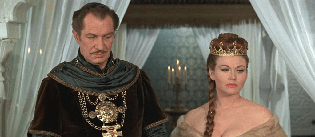 Vincent Price and Hazel Court