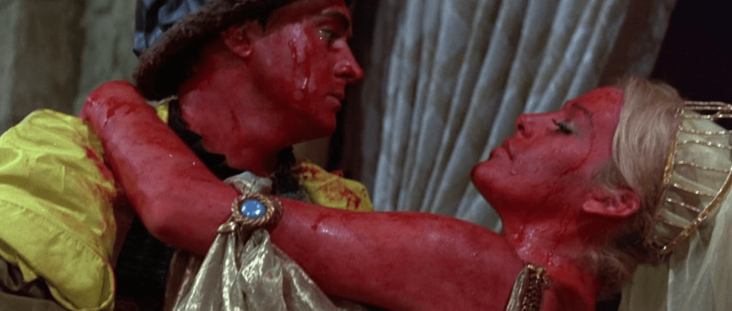 The revellers, even after they succumb to the Red Death, continue to dance...