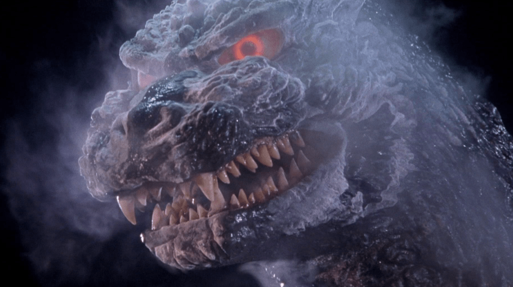 Steam rises off the super-heated reptile!