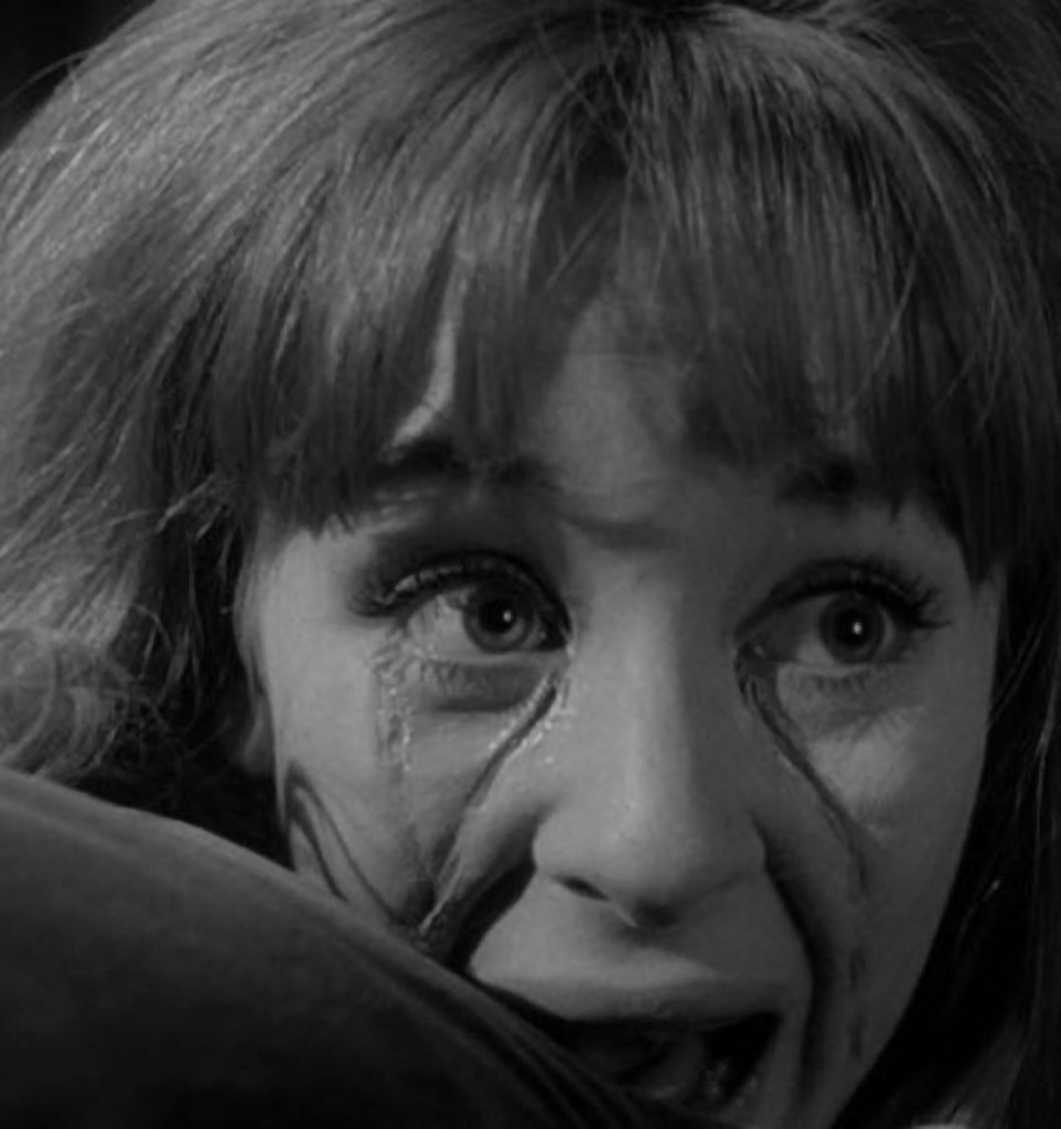 ...and the tears burn her flesh like acid