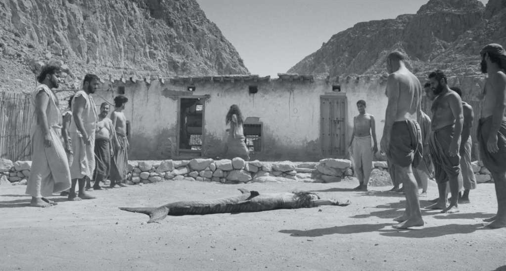 A Sea Maiden that Hayat has dragged to the village