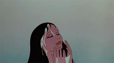 Princess Teegra has a quick wash during her adventure