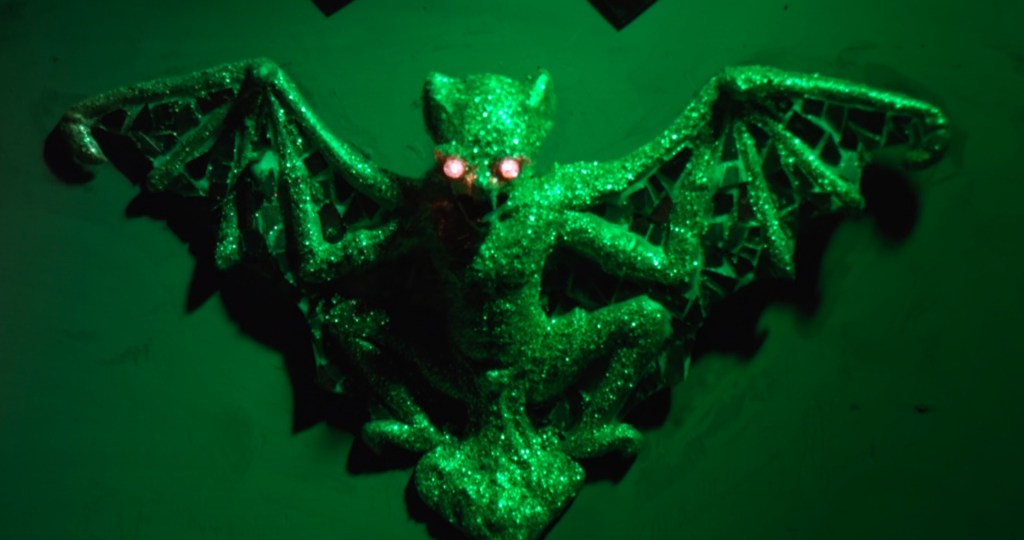 The moving bat sculpture, before it becomes a 'real' bat!