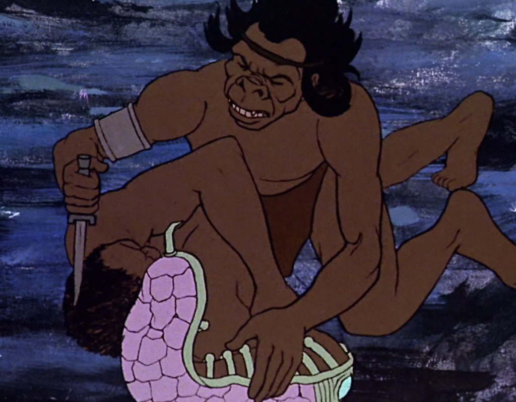 A subhuman dude falls victim to a weird bug-thing that attaches itself to his arm!