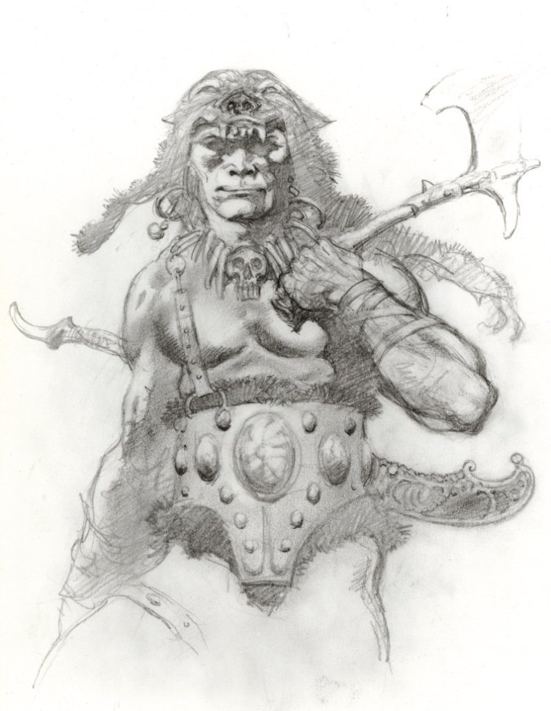 One of Frank Frazetta’s original Darkwolf character designs