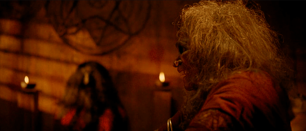 Above: two shots of Pechi as seen in an extended flashback