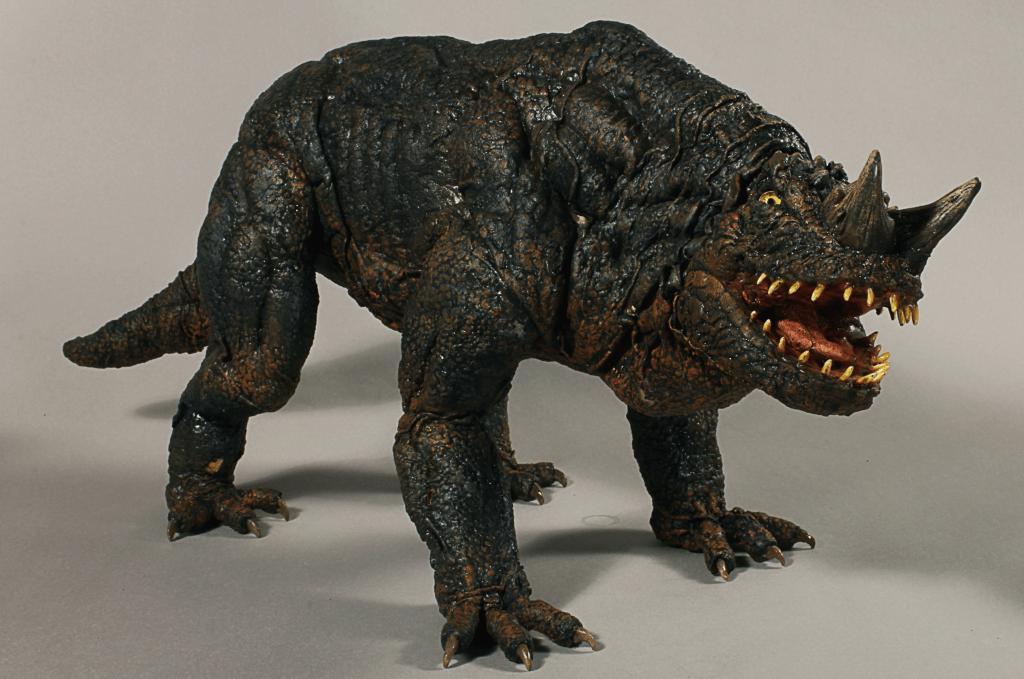 The magnificent River Lizard stop-motion puppet!