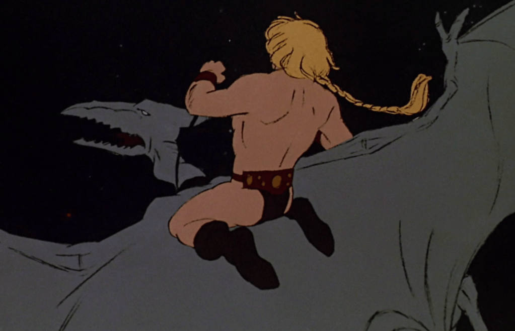 Above: three pics showing the pterodactyl-type creatures that are used for an 
aerial assault on the bad guys