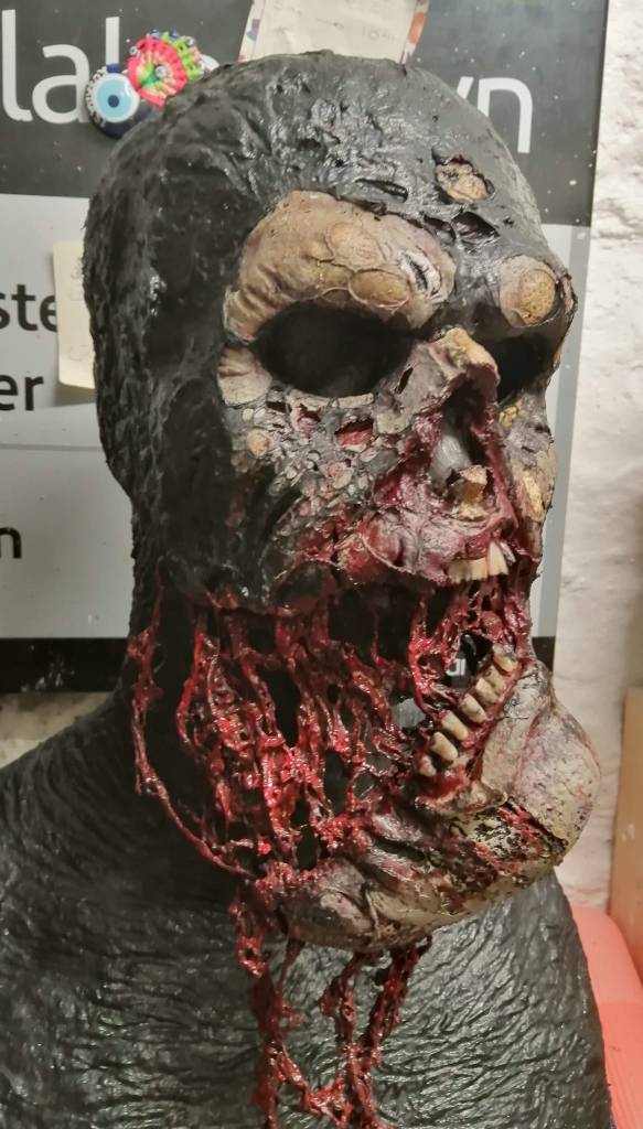 Early-stage Hoodie Zombie, when David was considering giving it a hanging jaw