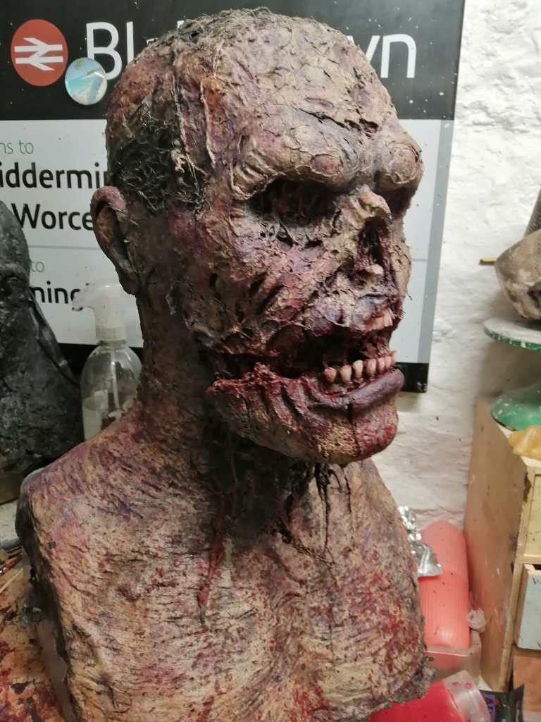 Then David decided to make the detached jaw effect more subtle and less grisly