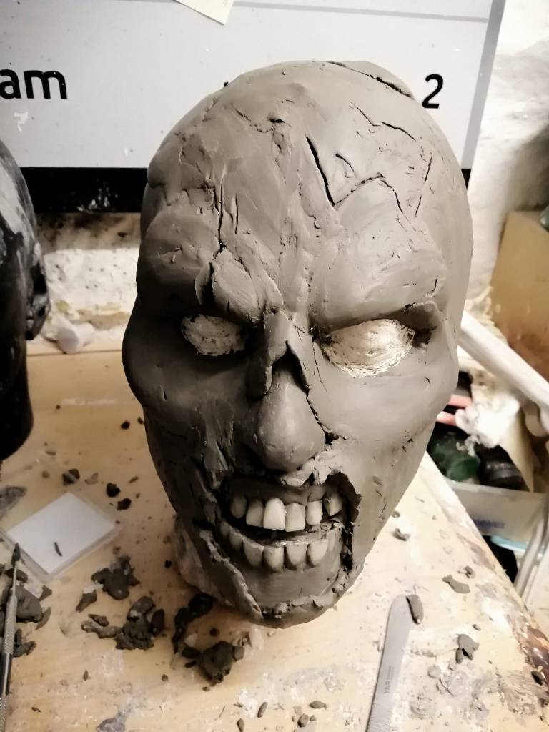 This is a rough, early-stage 'clay sketch' for a background zombie