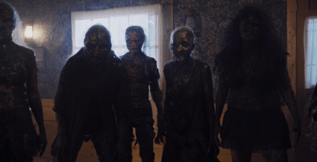 Above: two shots of the wicked witches