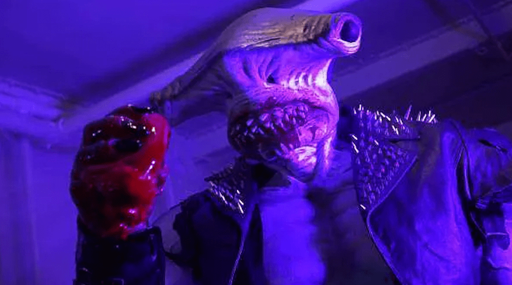 The hammer-headed mutant rips out a human heart!