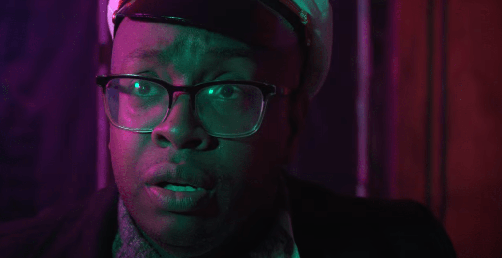 Captain Seyburn (Berndele March) talks with Abby...