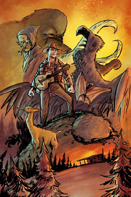 Artist Thomas Boatwright created some drawings of Silver John for a graphic novel treatment, but the comic book was never unpublished. Here's a DESRICK-inspired illustration.