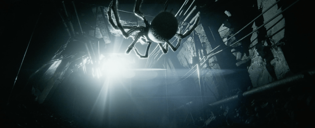 A giant, demon-possessed funnel-web spider! Yikes!