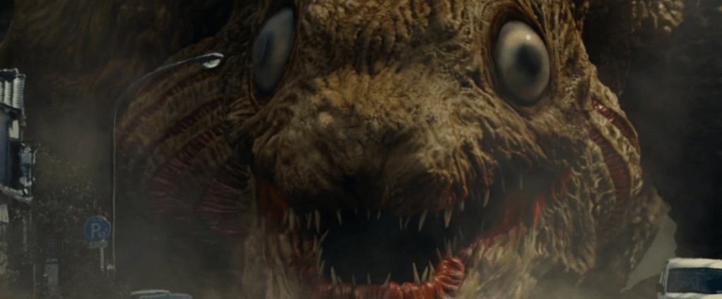 This version of Godzilla initially has large, unblinking fish-like eyes!