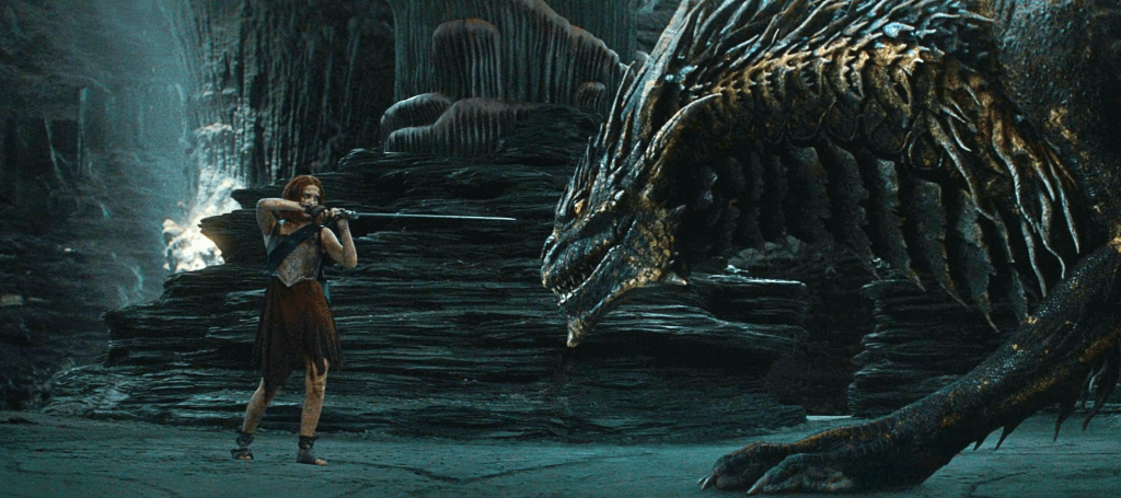 A damsel-versus-dragon face-off!