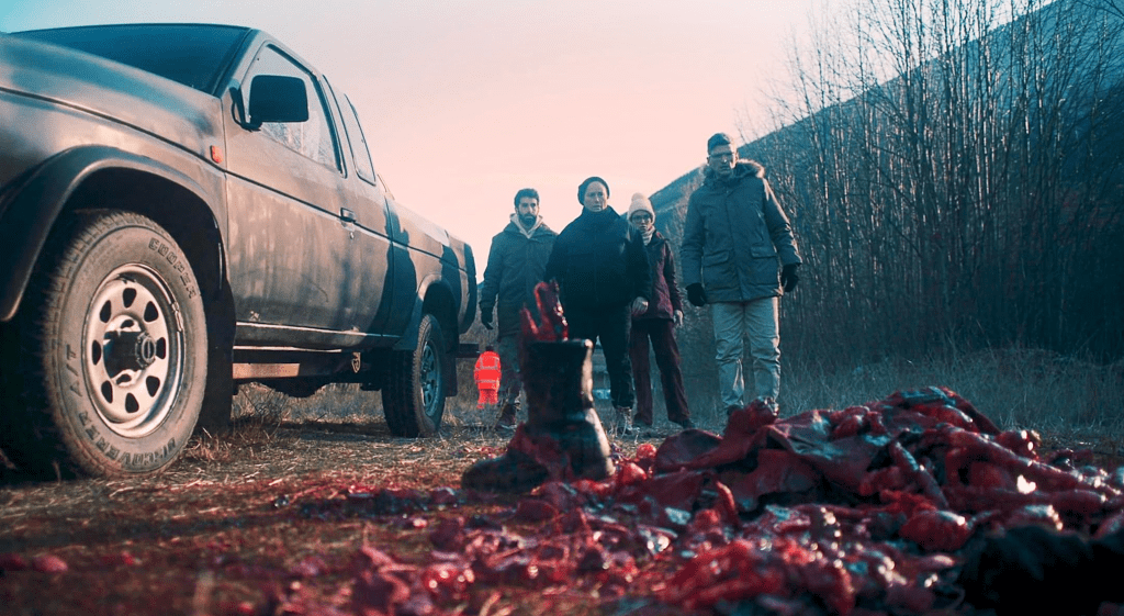 Bodies do explode in this film...