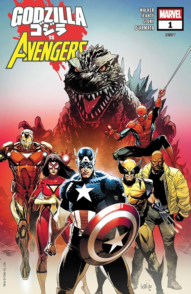 Godzilla vs Avengers comic cover