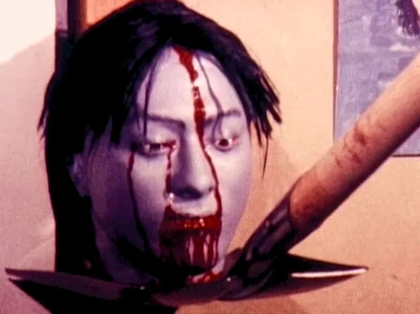 Low budget gory things occur throughout the film