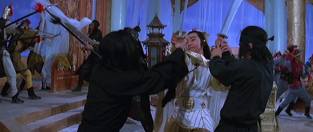 This is a Shaw Brothers film, so there are many, many fights!