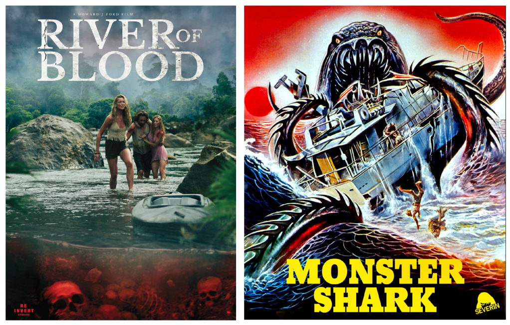 Posters for River of Blood and Monster Shark