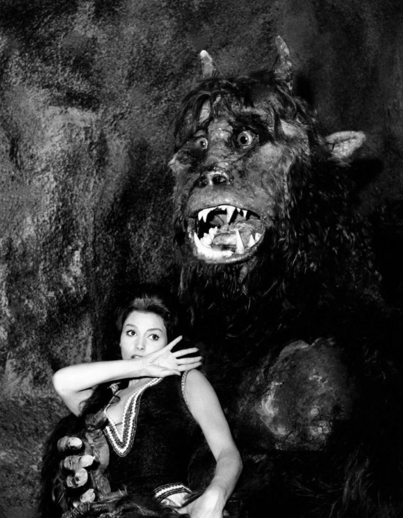 Rosanna Schiaffino in a publicity shot with the Minotaur