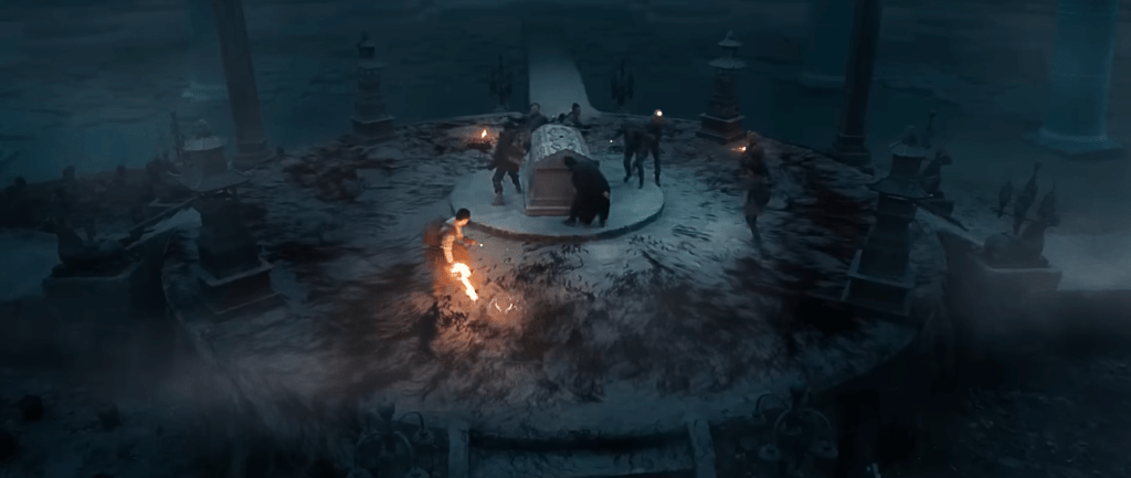 Swarms of poisonous centipedes surround the adventurers 