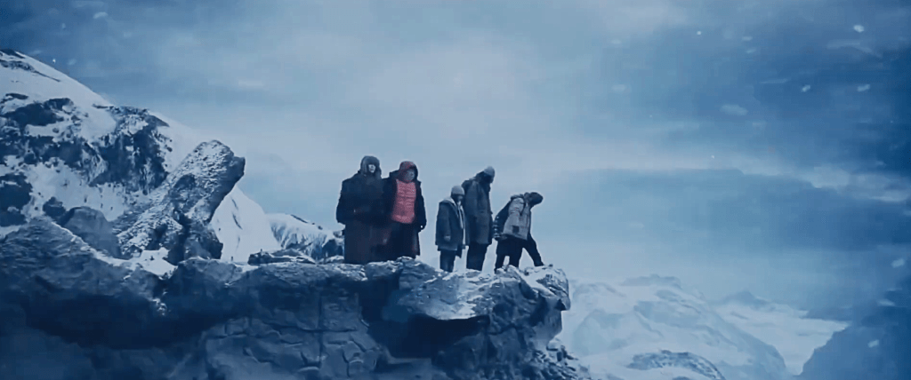 Standing near a sheer cliff edge