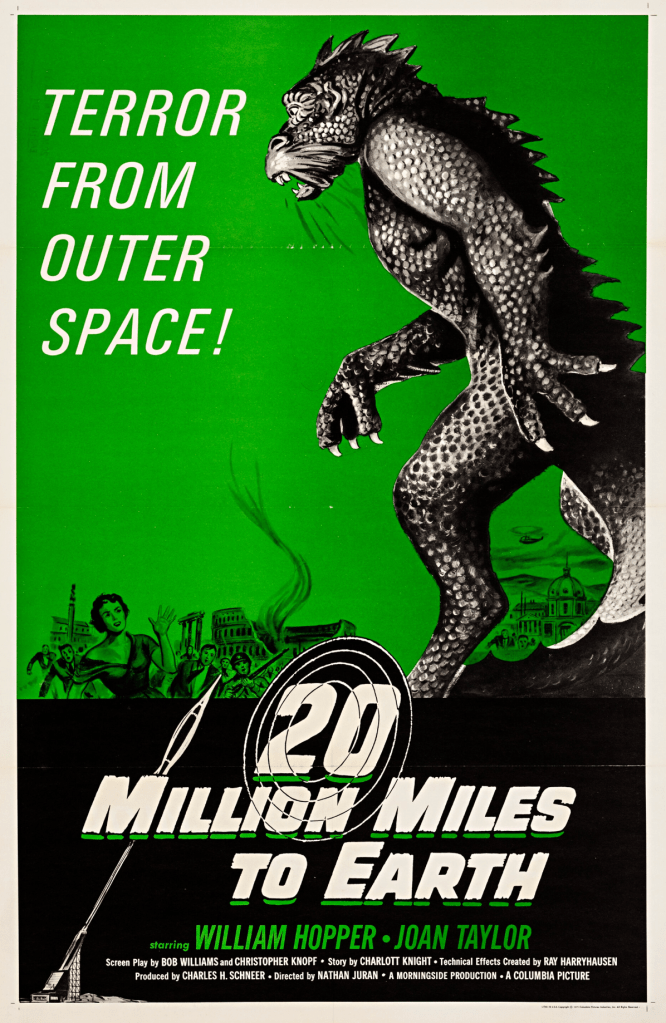 One sheet poster for 20 MILLION MILES TO EARTH