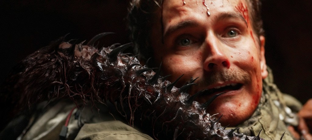 Above: 2 shots from an early monster attack scene