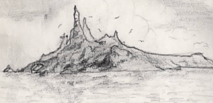 Detail of storyboard panel by David Allen