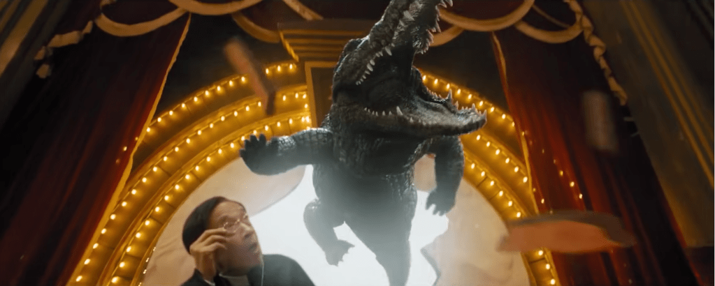 The crocodiles in this movie are pretty damn acrobatic!