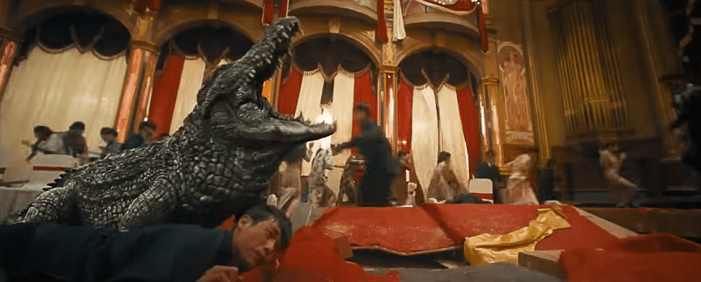 The croc trashes a wedding!