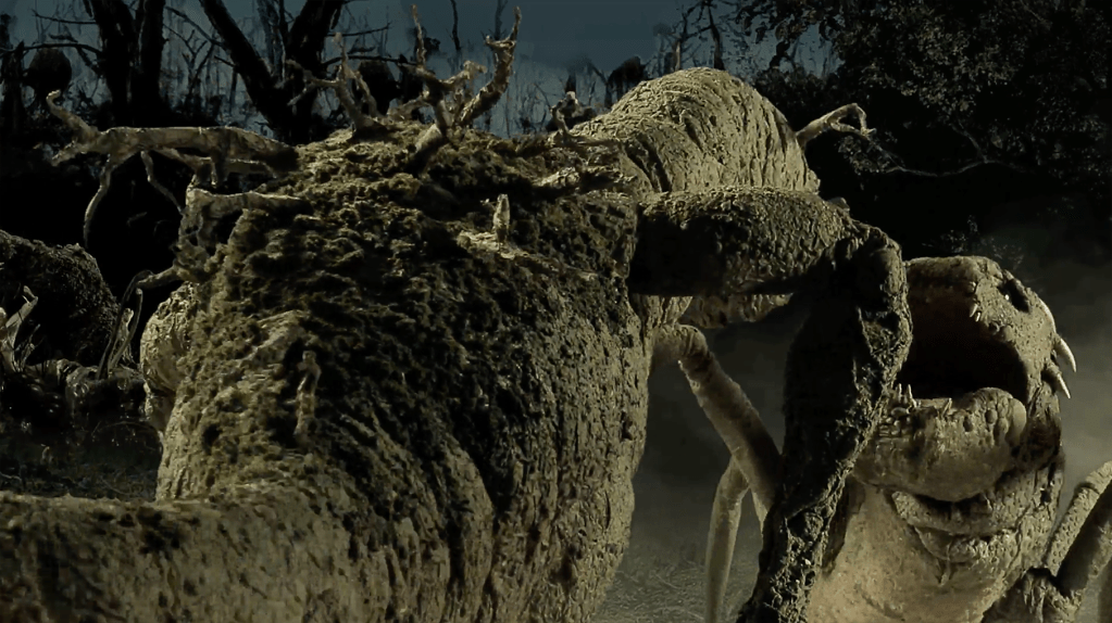 The part-plant part-animal critter fights the reptile-bug-beast!