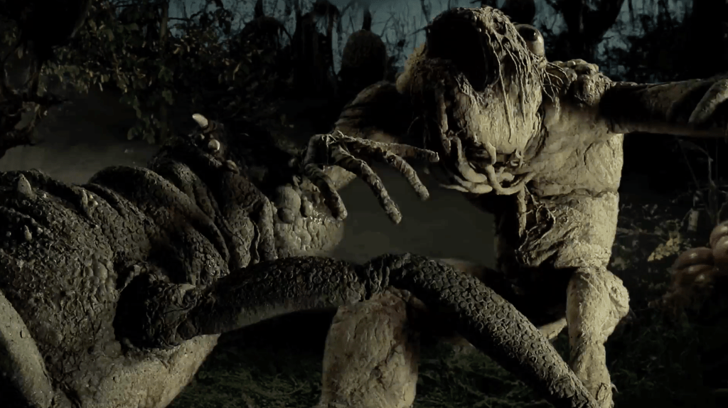 Above: two shots from the second stop-motion monster battle!