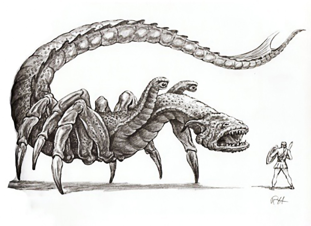 Ray Harryhausen’s concept drawing for the crab-legged Scylla, which would've been featured in Force of the Trojans